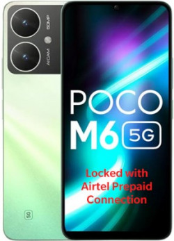 POCO M6 5G - Locked with Airtel Prepaid (Polaris Green, 128 GB)(4 GB RAM)