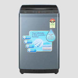 TCL 7 kg, 5 Star, Fuzzy Logic, Honeycomb Crystal Drum Fully-Automatic Top Load Washing Machine (TWA70-F3G, Dark Gray)