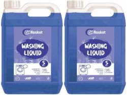 EROSKET Washing machine liquid detergent top load and front load -blue (10 ltr) Multi-Fragrance Liquid Detergent(2 x 5000 ml)