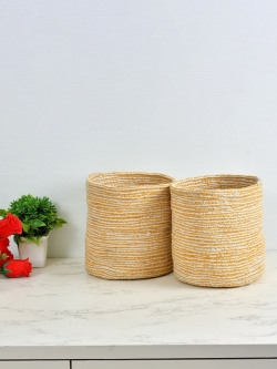 Homefab  2 Pieces  Cotton Planters Baskets