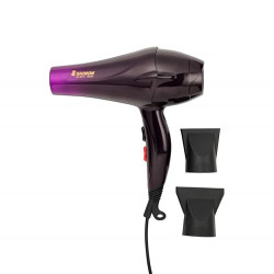 SHINON SH-8172 Professional Hair Dryer 1800 Watts 3 Heat Setting (Hot/Cool/Warm) 2 Speed Setting with Styling Concentrator & Smoothing Nozzle Overheating Protection Styling Tool cool & hot Air, Purple