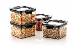 TEX-RO Plastic Containers For Kitchen Organizer Set
