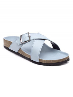REFOAM OWRFMO-03(W) Women's Outdoor | Trendy | Stylish Powder-Blue Synthetic Leather Casual Sandal