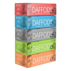 DAFFODIL 2 Ply Facial Tissue Carton Box Car Tissue Pack of 5 (100 Pulls Per Box, 200 Sheets)