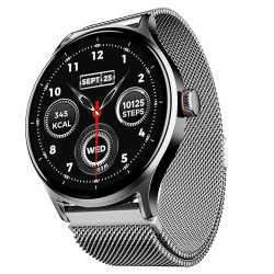 boAt Lunar Vista with 1.52  HD Display, Advanced Bluetooth Calling, Functional Crown,100+ Sports Mode, Always on Display, Heart Rate & Sp02 Monitoring, Smart Watch for Men & Women(Metal Silver)