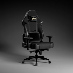 Green Soul Monster Ultimate Series T | Multi-Functional Ergonomic Gaming & Office Chair| Premium Spandex & PU Leather Fabric | Adjustable Neck, Lumbar Pillow | 4D Adjustable Armrests (Full Black)