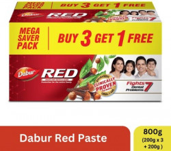 Dabur Red Ayurvedic Paste Toothpaste(600 g, Pack of 3)
