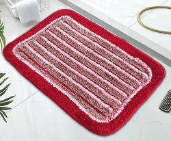 ELEGANT WEAVERS Set of 3 Door mat Living Room Rug for Entrance Door Floor Mat for Home Essential Small Rugs for Office, Bedroom & Kitchen, Machine Wash (Blue, Brown & Red, Pack of 3)