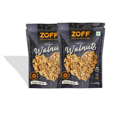 Zoff Walnuts Combo: Freshness and Crunch in Every Bite | 250g x 2 Packs | Perfectly Roasted Goodness | Premium Zip Lock Pouch | Net weight - 500g