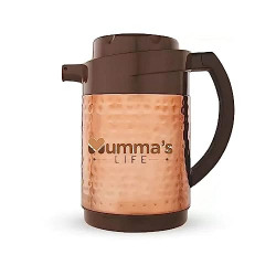 Mumma's LIFE- Double Wall Insulated Bottle,Thermos Hot and Cold Jug, Copper Flask (Pack of 1, Copper, Steel) (800ml)
