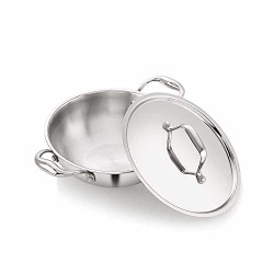 neelam Nosh Triply Kadai with Lid 22Cm, 2.25 Liters