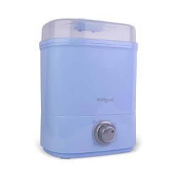 BUMTUM Stainless Steel Plate Enhanced Steam Sterilizer with Dryer : Safely Sterilize All Baby Essentials Including Feeding Bottles, Breast Pump & More (Blue)
