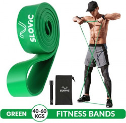 SLOVIC Resistance TPE Bands for Workout | Pull Up Band | Loop Band | Heavy Duty Fitness Band(Green, Pack of 1)