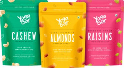 Yogabar California Almonds, Whole Premium Quality Cashews, Seedless Green Raisins Almonds, Cashews, Raisins(3 x 0.5 kg)