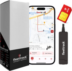 fleettrack Wired Tracker with Engine ON/Off alerts for Car, Bike, Truck, Bus GPS Device(Black)