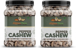 Afgani Farm Premium Pepper cashew 500 x 2 gm Nuts and Dry Fruits Cashews(2 x 500 g)