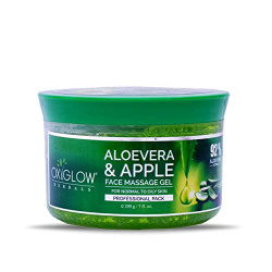 OxyGlow Herbals Alovera Apple Face Massage Gel- For Natural Glowing & Healthy Skin| Deeply Nourishes- 200 Gm (Pack of 1)|Hydrates|Nourished|Refreshed Skin|Moisturized Younger Looking|Face Massage Gel|All Skin Type|Mousturizes|All Skin Type