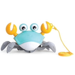 ToyMagic 2 in 1 Pull Along & Bath Toy|Swimming Crab with String Attached|Interactive & Early Learning Toy|Floating BathtubToy|Preschool Toy||Best Birthday & Return Gift for Newborn|Made in India