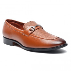 MUTAQINOTI Men's Tan Classic Italian Leather Loafer Casual Loafers for Men 10 UK (MQLXDYRBTN)