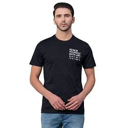 Red Tape Round Neck T-Shirt for Men | Comfortable & Breathable_RHP1181-L Black