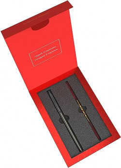 Paperkraft Rakshabandhan Pen Gift Set | Pack Of Rakhi & Pen | Rakhi Set For Brother | Rakhi Special Set For Sibling | Premium Metal Body Pen With Elegant Twist Mechanism, Blue, Black