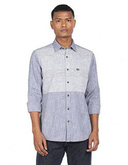 Arrow Sports Striped Slim Fit Casual Shirt Blue