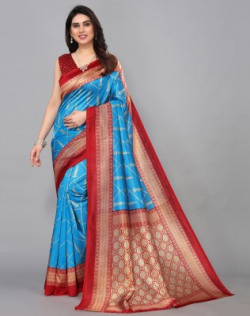 Siril Graphic Print Blend Saree Starts at 229