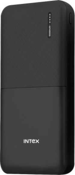 Intex 10000 mAh 12 W Power Bank(Coal Black, Lithium Polymer, Fast Charging for Mobile)