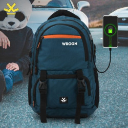 WROGN ASHPER Unisex with USB Port and Rain Cover 40 L Laptop Backpack(Blue)