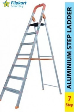Flipkart SmartBuy Aluminium, Steel, Plastic Ladder(With Platform, Hand Rail, Tool Tray)