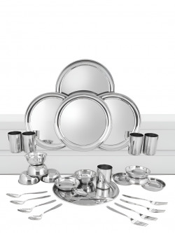 Shri & Sam shagun 30 Pieces Stainless Steel Dinner Set