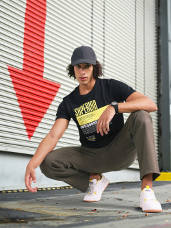 HERE&NOW Graphic Printed Round-Neck Casual T-shirt