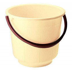 Kuber Industries Unbreakable Strong Plastic Bathroom Bucket 13 LTR (Cream) - CTKTC042972