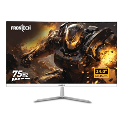 FRONTECH 24 Inch Ultima Series LED Monitor | Refresh Rate 75 Hz,IPS Panel | Full HD 1080p, Wall Mountable Sleek & Elegant Design | HDMI & VGA Ports, Dual 2W Built-in Speakers (MON-0062W)