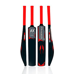 Strauss Rebel Cricket Bat | Full Size | Dimensions: 34 X 4.5 inch | Heavy Duty Hard Plastic Cricket Bat | for All Age Groups | Tennis & Synthetic Ball Cricket Bat | Tennis Cricket Bat,(Black)