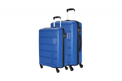 Kamiliant by American Tourister Harrier 2 Pc Set 55 cms & 68 cms- Small & Medium Polypropylene (PP) Hard Sided 4 Wheels Spinner Luggage Set/Suitcase Set/Trolley Bag Set (Blue)