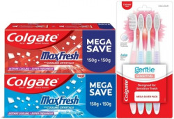 Colgate MaxFresh Toothpaste with Gentle Sensitive Toothbrush starts at 300
