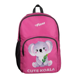 F Gear Frisco Rosebud Koala 15L, Kids School Backpack|Daypack|Tuition Bag|Primary Nursery School bag For Girls Boys|Bottle Holder Front Zippered Pocket, Padded Back & Shoulder Straps|Lightweight Bag