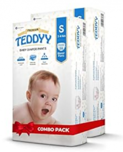 TEDDYY Baby Premium Small Diaper Pants 116 Count (Pack of 2)
