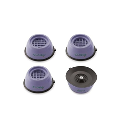 Clazkit Multi-Purpose Heavy Duty Stand Home Appliance Refrigerator/Washing Machine/Furniture/Fridge Stand, Round, Blue (Pack of 4)