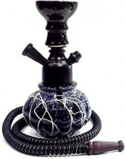 MAHISON LIFESTYLE black18 7 inch Iron Hookah(Black)