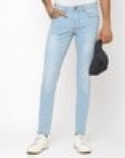 Men Lightly Washed Slim Fit Jeans