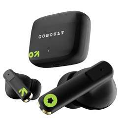 Boult Z60 Truly Wireless in Ear Earbuds with 60H Playtime, Zen ENC Mic, 50ms Low Latency, 13mm Bass Drivers, Type-C Fast Charging, Made in India, BT V5.3, Touch Control, IPX5 Ear Buds (Raven Black)