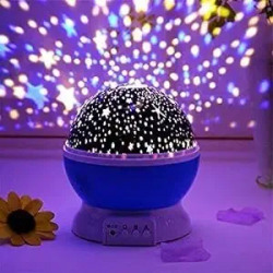 PulGos Star Master Rotating 360 Degree Moon Night Light Lamp Projector with Colors and USB Cable,Lamp for Kids Room Night Bulb (Multi Color,Pack of 1,Plastic)