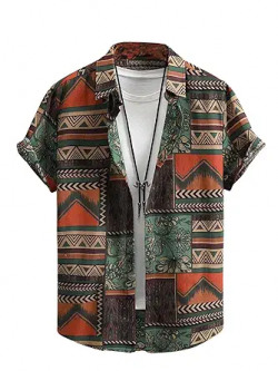 POSHAX Men Shirt|| Shirt for Men|| Casual Shirt for Men (Geomatric)