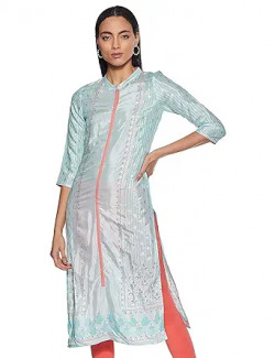 Aurelia Women's Rayon Straight Kurta