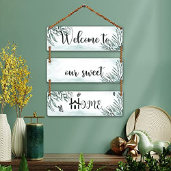 Sehaz Artworks Welcome Home Wall hangings | Decorative Items for Home | Home Decor Items for Living Room | Wall Decoration Items - 3-0007