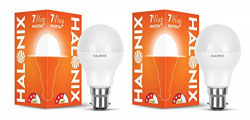 Halonix Photon Plus Base B22 7-Watt LED Bulb (Pack of 2, Warm White)