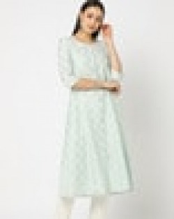 Printed Princess-Seam Flared Kurta