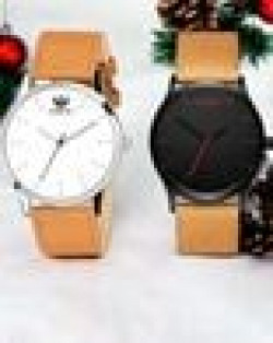 Pack of 2 Men Round-Shaped Analogue Watches